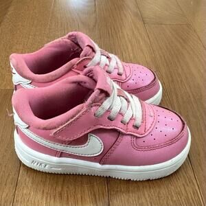Nike Air Force 1 Low Easyon Pink/White Baby/Toddler Sneakers, Size 7c